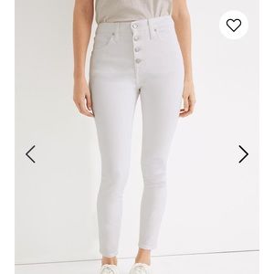 NWT Madewell Curvy High-Rise Skinny White Jeans